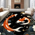 thumbnail image 1 of ODIKA 5'x7' Machine Washable Non-Slip Area Rug, Koi Fish Intricate Design High Traffic Rug, Orange, 101961, 1 of 7