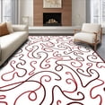 thumbnail image 1 of ODIKA 5' x 7' Machine Washable Non-Slip Area Rug, Lantern Curl High Traffic Rug, White, 342261, 1 of 7