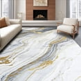 thumbnail image 1 of ODIKA 5'x7' Machine Washable Non-Slip Area Rug, Room Floor Modern Marble Effect High Traffic Rug, Gray, 133974, 1 of 7