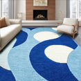 thumbnail image 1 of ODIKA 5'x7' Machine Washable Non-Slip Area Rug, Abstract Art Style for and High Traffic Rug, Blue, 146980, 1 of 7