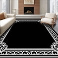 thumbnail image 1 of ODIKA 5' x 7' Machine Washable Non-Slip Area Rug, Middle Eastern Border High Traffic Rug, Black, 340067, 1 of 7