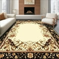 thumbnail image 1 of ODIKA 5' x 7' Machine Washable Non-Slip Area Rug, Middle Eastern Flower High Traffic Rug, Beige, 156594, 1 of 7