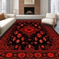 thumbnail image 1 of ODIKA 5'x7' Machine Washable Non-Slip Area Rug, Elegant Macabre Themed Accent High Traffic Rug, Black, 26495, 1 of 7