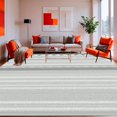 thumbnail image 1 of ODIKA 5'x7' Machine Washable Non-Slip Area Rug, Minimalist Striped Welcome with Alternating and Bands High Traffic Rug, Gray, 154050, 1 of 7