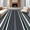 thumbnail image 1 of ODIKA 5'x7' Machine Washable Non-Slip Area Rug, Rustic Bold Arrangement High Traffic Rug, Black, 26650, 1 of 7
