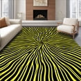 thumbnail image 1 of ODIKA 5'x7' Machine Washable Non-Slip Area Rug, Contemporary Art Inspired Design with Flowing Lines and Angles High Traffic Rug, Black, 375331, 1 of 7