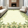 thumbnail image 1 of ODIKA 5' x 7' Machine Washable Non-Slip Area Rug, Traditional Leaf High Traffic Rug, Beige, 60320, 1 of 7