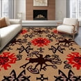 thumbnail image 1 of ODIKA 5' x 7' Machine Washable Non-Slip Area Rug, Tribal Star High Traffic Rug, Beige, 323120, 1 of 7
