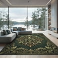 thumbnail image 1 of ODIKA 5' x 7' Machine Washable Non-Slip Area Rug, antique bordered High Traffic Rug, Green, 989629, 1 of 7