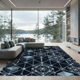 thumbnail image 1 of ODIKA 5' x 7' Machine Washable Non-Slip Area Rug, geometric geometric High Traffic Rug, Blue, 933795, 1 of 7