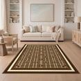 thumbnail image 1 of ODIKA 5'x7' Athletic Sports Themed With Football Motifs And Bold Grid Design Washable Area Rug None for Dining Room, Under Table, Home Office, Non-Slip Chair-Friendly, 1 of 7