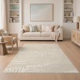 thumbnail image 1 of ODIKA 5'x7' Beige Champagne Reflection Geometric Washable Area Rug Contemporary Abstract Mosaic Textured With Dimensional Block Grid Non-Slip, Chair-Friendly for Dining Room, Under Table, Home Office, 1 of 7