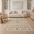 thumbnail image 1 of ODIKA 5'x7' Beige Natural Geometric Washable Area Rug Southwestern Boho Arrow Diamond Motif Symbols Ethnic Decorative for Small Living Room, Bedroom, Easy Care, Non-Shedding, Pet Friendly, 1 of 7