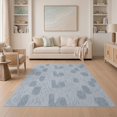thumbnail image 1 of ODIKA 5'x7' Blue Gray Rainfall Droplet Contemporary Washable Area Rug Modern Minimalist Scattered Oval Motifs for Guest Room, Lounge, Apartment, Non-Slip Low Profile, Stain Resistant, 1 of 5
