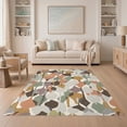 thumbnail image 1 of ODIKA 5'x7' Earthy Multicolor Abstract Botanical Leaf Washable Area Rug Contemporary Foliage Motif Easy Care, Non-Shedding, Pet Friendly, for Small Living Room, Bedroom, 1 of 7