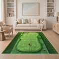 thumbnail image 1 of ODIKA 5'x7' Golf Course Fairway Green Washable Area Rug for Dining Room, Under Table, Home Office, Non-Slip Chair-Friendly, 1 of 7