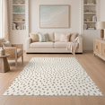 thumbnail image 1 of ODIKA 5'x7' Ivory Modern Polka Dot Scattered Abstract Washable Area Rug Contemporary Minimalist Geometric Speckled Design Non-Slip, Chair-Friendly for Dining Room, Under Table, Home Office, 1 of 7