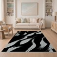 thumbnail image 1 of ODIKA 5'x7' Ultra-Soft Area Rug, Abstract Bold Negative Para Habitacion Alfombras Minimalist Refined None Washable, Bare feet friendly, Silk-Touch for Bedroom Home office, 1 of 7