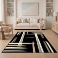 thumbnail image 1 of ODIKA 5'x7' Ultra-Soft Area Rug, Alfombras Bold Vertical Motif Minimalist Decorative Para Habitacion None Washable, Bare feet friendly, Silk-Touch for Bedroom Home office, 1 of 7