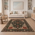 thumbnail image 1 of ODIKA 5'x7' Ultra-Soft Area Rug, Boho Faded Vintage Scrollwork Tone Retro Dining Under Table Cottagecore None Washable, Bare feet friendly, Silk-Touch for Bedroom Home office, 1 of 7