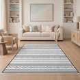 ODIKA 5'x7' Ultra-Soft Area Rug, Doormat Door Pinstripe Band Layout ...