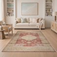 thumbnail image 1 of ODIKA 5'x7' Ultra-Soft Area Rug, Geometric Contemporary Abstract Distressed Vintage Assorted None Washable, Bare feet friendly, Silk-Touch for Bedroom Home office, 1 of 7