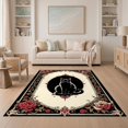 thumbnail image 1 of ODIKA 5'x7' Ultra-Soft Area Rug, Goth Occult Cameo Gothic Vine Frame Minimalist Phase Arch Mystical None Washable, Bare feet friendly, Silk-Touch for Bedroom Home office, 1 of 7