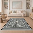 thumbnail image 1 of ODIKA 5'x7' Ultra-Soft Area Rug, Greek Key Fret Design With Classical Meander Border And Maze Motif None Washable, Bare feet friendly, Silk-Touch for Bedroom Home office, 1 of 7