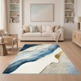 thumbnail image 1 of ODIKA 5'x7' Ultra-Soft Area Rug, Hallway Contemporary Long Swirled Flowing Ripple Abstract Hallways None Washable, Bare feet friendly, Silk-Touch for Bedroom Home office, 1 of 7