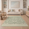 thumbnail image 1 of ODIKA 5'x7' Ultra-Soft Area Rug, Long Delicate Sage Wildflower Clusters Feathered Bathroom Extra None Washable, Bare feet friendly, Silk-Touch for Bedroom Home office, 1 of 7