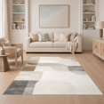 thumbnail image 1 of ODIKA 5'x7' Ultra-Soft Area Rug, Plush Minimalist Abstract Neutral Brushstroke Tonal Modernas None Washable, Bare feet friendly, Silk-Touch for Bedroom Home office, 1 of 7