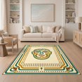 thumbnail image 1 of ODIKA 5'x7' Ultra-Soft Area Rug, Retro Geometric Funky Face Bold Frame Mid Century Bathroom Abstract None Washable, Bare feet friendly, Silk-Touch for Bedroom Home office, 1 of 7