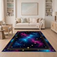 thumbnail image 1 of ODIKA 5'x7' Ultra-Soft Area Rug, Themed Deep Nebula Burst Scattered Constellation Starry None Washable, Bare feet friendly, Silk-Touch for Bedroom Home office, 1 of 7