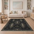 thumbnail image 1 of ODIKA 5'x7' Ultra-Soft Area Rug, With Vintage Moon Phases And Serpent Scroll Snake Celestial Gothic Playful None Washable, Bare feet friendly, Silk-Touch for Bedroom Home office, 1 of 7