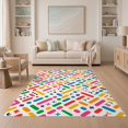 thumbnail image 1 of ODIKA 5'x7' Vibrant Multicolor Geometric Bliss Washable Area Rug Dynamic Abstract Patterns for Modern Spaces for Small Living Room, Bedroom, Easy Care, Non-Shedding, Pet Friendly, 1 of 7