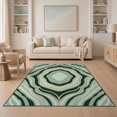 thumbnail image 1 of ODIKA 5'x7' Washable Area Rug Over Abstract Geode Layered Contemporary Bands Carpeta Para That Flowing Dynamic for Small Living Room, Bedroom, Easy Care, Non-Shedding, Pet Friendly, 1 of 7