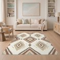 thumbnail image 1 of ODIKA 5'x7' Washable Area Rug Abstract Minimalist Scattered Shapes Covering Dining Neutral for Guest Room, Lounge, Apartment, Non-Slip Low Profile, Stain Resistant, 1 of 7