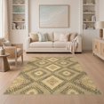 thumbnail image 1 of ODIKA 5'x7' Washable Area Rug Abstract Painterly Strokes Interlocking Geometric Freeform Lightweight for Dining Room, Under Table, Home Office, Non-Slip Chair-Friendly, 1 of 7