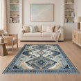 thumbnail image 1 of ODIKA 5'x7' Washable Area Rug Accessories Farmhouse Interlocking Vanity Decorations Organization for Guest Room, Lounge, Apartment, Non-Slip Low Profile, Stain Resistant, 1 of 7