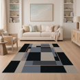 thumbnail image 1 of ODIKA 5'x7' Washable Area Rug Alfombras Balanced Grid Sleek Muted Tone Bedrooms Para Habitacion for Small Living Room, Bedroom, Easy Care, Non-Shedding, Pet Friendly, 1 of 7