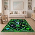 thumbnail image 1 of ODIKA 5'x7' Washable Area Rug Astronaut Cyber Arcade Galaxy Motif Fireworks Anime Flowing Dynamic for Small Living Room, Bedroom, Easy Care, Non-Shedding, Pet Friendly, 1 of 7