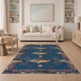 thumbnail image 1 of ODIKA 5'x7' Washable Area Rug Bass Fishing Patriotic Stars Stripes Border Lure Vintage Fish Refined Structured for Small Living Room, Bedroom, Easy Care, Non-Shedding, Pet Friendly, 1 of 7