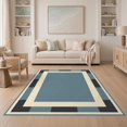 thumbnail image 1 of ODIKA 5'x7' Washable Area Rug Contemporary Solid Band Framework With Central Rectangle Accent for Small Living Room, Bedroom, Easy Care, Non-Shedding, Pet Friendly, 1 of 7
