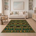 thumbnail image 1 of ODIKA 5'x7' Washable Area Rug Cowboy Lone Mens Decorations Reindeer Southwestern Cabin Motif Refined for Small Living Room, Bedroom, Easy Care, Non-Shedding, Pet Friendly, 1 of 7