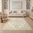 thumbnail image 1 of ODIKA 5'x7' Washable Area Rug Cream Vintage Boho Ornate Retro Vine Fall Scroll Bordered Neutral Flowing for Small Living Room, Bedroom, Easy Care, Non-Shedding, Pet Friendly, 1 of 7