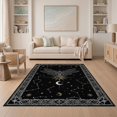 thumbnail image 1 of ODIKA 5'x7' Washable Area Rug Death Witchy Moth Galaxy Tarot Gothic Constellation Border Academia for Small Living Room, Bedroom, Easy Care, Non-Shedding, Pet Friendly, 1 of 7