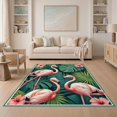 thumbnail image 1 of ODIKA 5'x7' Washable Area Rug Door Hawaiian Pcs Motif Plaid Frame Welcome Border Boho Layering for Small Living Room, Bedroom, Easy Care, Non-Shedding, Pet Friendly, 1 of 7