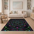 thumbnail image 1 of ODIKA 5'x7' Washable Area Rug Easy Care, Non-Shedding, Pet Friendly, Burst Arcade Fireworks Explosion Anime Astronaut Cyber Playful for Small Living Room, Bedroom, 1 of 7