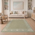 thumbnail image 1 of ODIKA 5'x7' Washable Area Rug Easy Care, Non-Shedding, Pet Friendly, Geometric With Modern Diamond Lattice Border Herringbone Boho Refined Structured for Small Living Room, Bedroom, 1 of 7