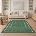 thumbnail image 1 of ODIKA 5'x7' Washable Area Rug Football Aged Gridiron Doormat Weathered Details Door Footaball for Dining Room, Under Table, Home Office, Non-Slip Chair-Friendly, 1 of 7